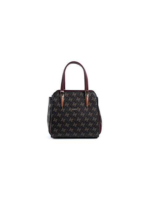 Silver Polo Kadın Omuz Çantası 1136-48261 SILVER POLO BAYAN ÇANTASI M178 KAHVE SARI-MAT BORDO - S000507467-19413