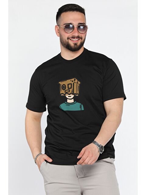 Mishar İtalia Bisiklet Yaka Kol Katlamalı Baskılı Erkek Tişört - S000372952-19351