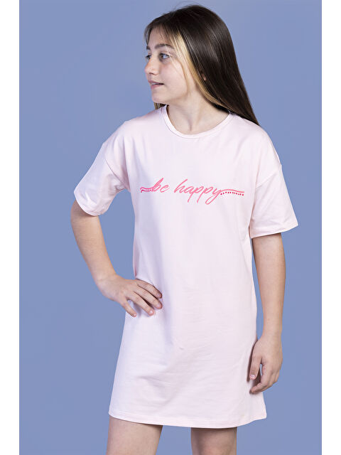 Toontoykids Kız Çocuk Düşük Kol Detaylı Baskılı Elbise - S000268106-7152