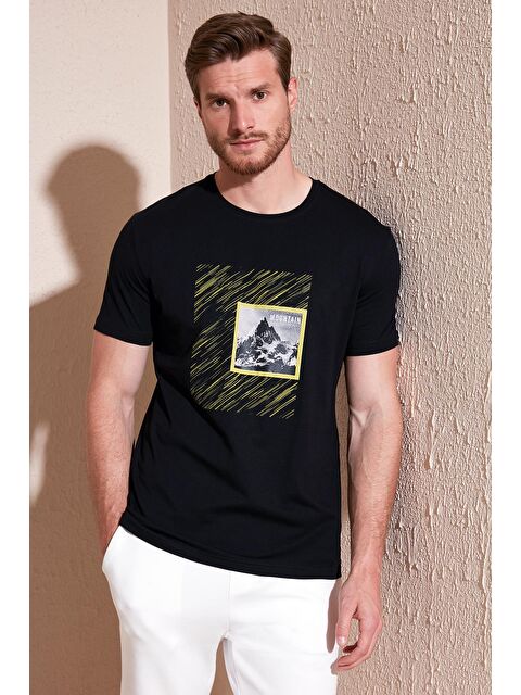 Buratti Pamuklu Slim Fit Bisiklet Yaka %100 Pamuk Tişört 646R8320 - S000193176-19351