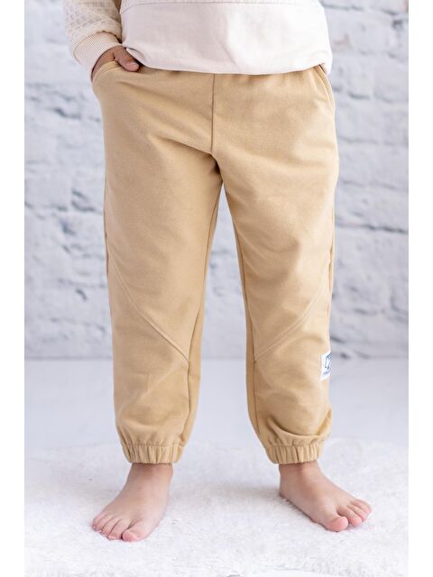 ZEYLAND Erkek Çocuk Etiketli Eşofman Altı - Bej - S000316490-19928