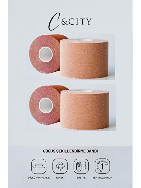 C&City 2'li Paket Göğüs Dikleştirici Ve Şekillendirici Bant Ten - S000232771-26407