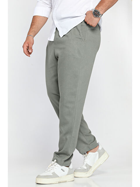 Mishar İtalia Erkek Kemerli Keten Jogger Pantolon - S000300819-18547