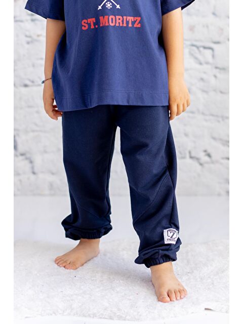 ZEYLAND Erkek Çocuk Etiketli Eşofman Altı - Lacivert - S000316491-21164