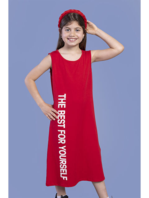 Toontoykids Kız Çocuk İnci Detaylı Baskılı Elbise - S000268125-20045