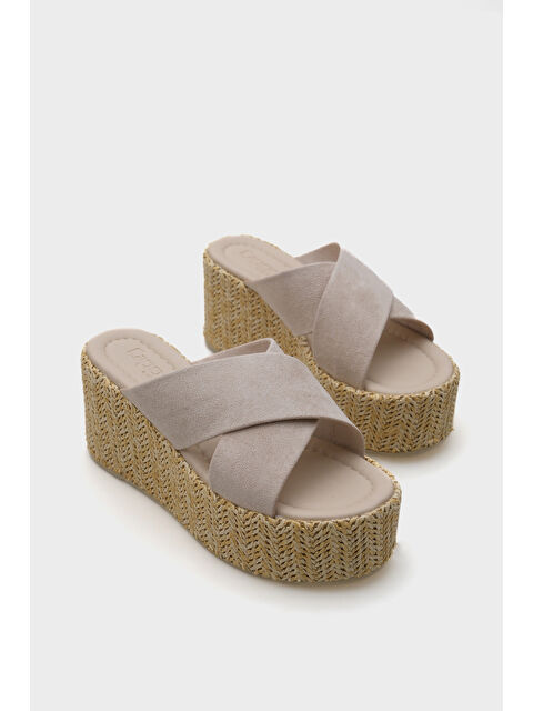 Capone Outfitters Vina Platform Çapraz Bantlı Kadın Terlik - S000513349-19928