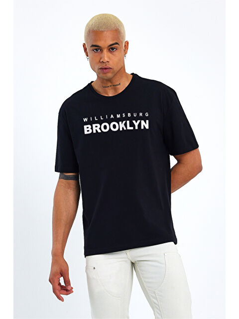 Süperlife Erkek Bisiklet Yaka Willams.Brooklyn Baskılı Tshirt SPR25TS31 - S000374661-19351