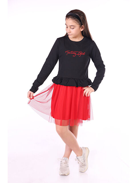 Toontoykids Kız Çocuk Girl Nakışlı Tüllü Elbise - S000268128-19351