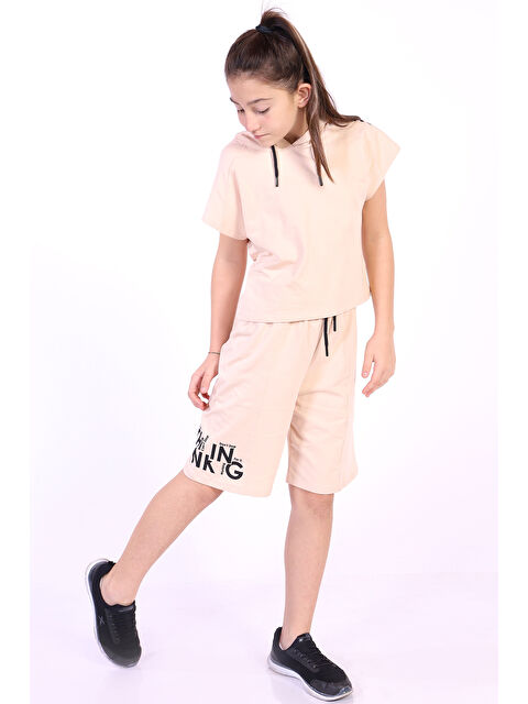 Toontoykids Kız Çocuk Yazı Baskılı Şortlu Takım - S000270589-19928