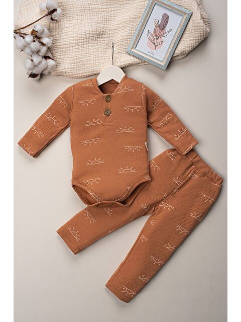 Mai Perla Güneş Desenli Çıt Çıtlı Zıbınlı Bebek Takımı - S000378682-19413