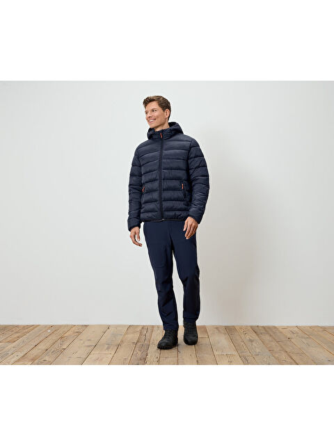 Tchibo Erkek Kapitone Mont, Mavi - S000486010-17234