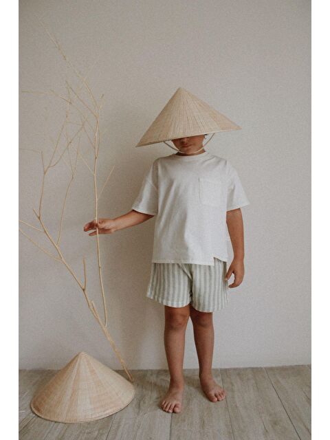 Oh La La Koala For Little Ones Yeşil Kontrast Dikişli Asimetrik Şortlu Takım - S000425764-18194