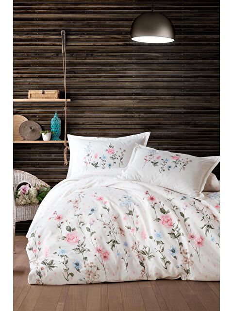 Clasy Ranforce %100 Pamuk Nevresim Takımı Çift Kişilik Palitra V1 Pudra - S000178963-7152