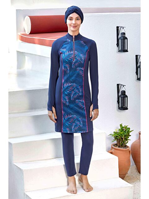 Adasea Elastanlı Tam Kapalı Tesettür Mayo Cholıe 4521 Koyu Lacivert - S000207233-29672