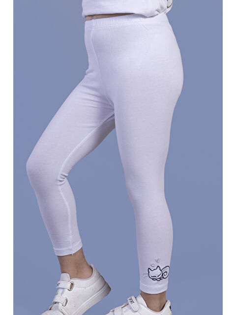 Toontoykids Kız Çocuk Kedi Nakışlı Tayt - S000254904-20063
