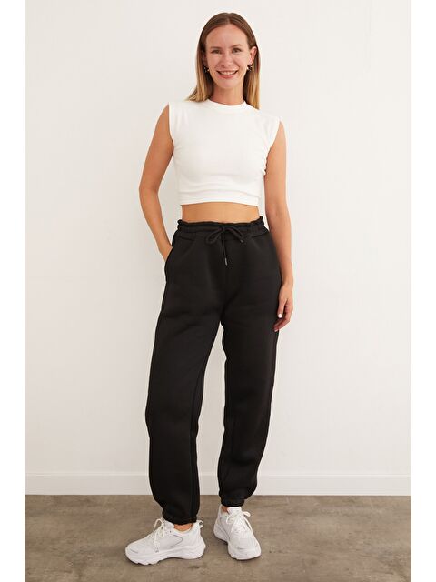 Fullamoda 3 İplik Beli Bağcıklı Jogger Eşofman Altı - S000425773-19351