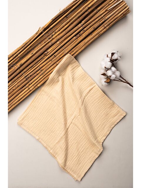 Mai Perla 4 Kat Müslin Organik Pamuk 90x90 Naturel Bebek Çocuk Battaniye - S000378684-19966