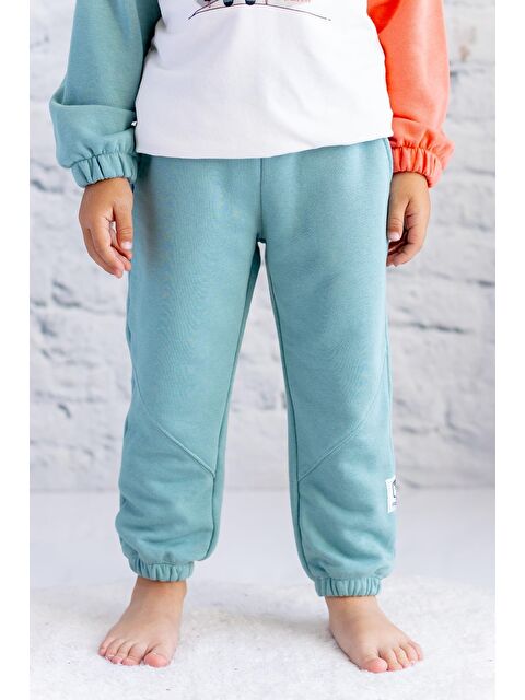 ZEYLAND Erkek Çocuk Etiketli Eşofman Altı - Mint - S000316505-1180