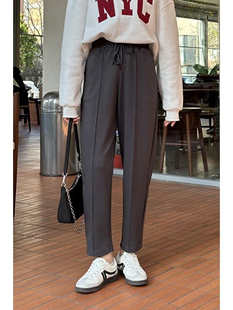 Lamelif Şalvar Balon Modelli Eşofman Altı Antrasit - S000518376-29666