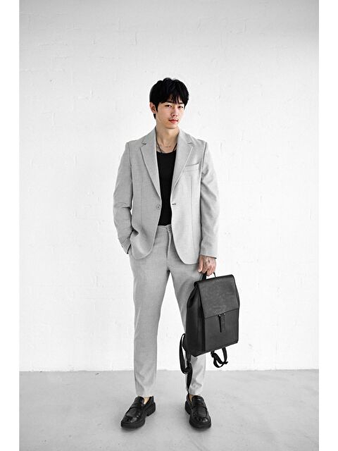 Abluka Online Erkek Slim Fit Takım Elbise Gri - S000398687-20600