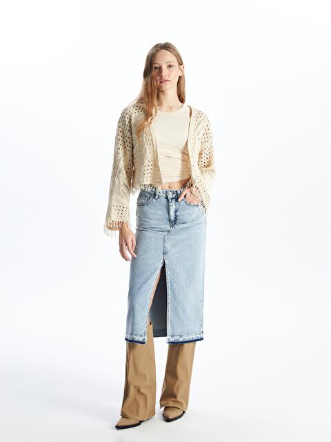 KOOR Kadın Krem Rengi Hırka Bg90