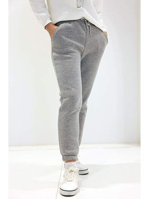 Bigdart 55450 Üç İplik Eşofman Altı - Gri - S000301815-20600