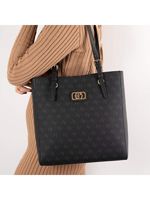 Silver Polo Kadın Omuz Çantası 1096-46253 SILVER POLO BAYAN ÇANTASI M178 SİYAH-MAT SİYAH - S000507478-19351