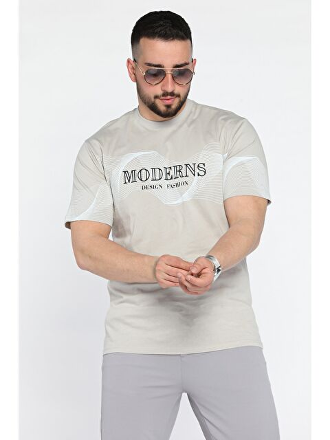 Mishar İtalia Erkek Bisiklet Yaka Baskılı Tişört - S000372980-25636