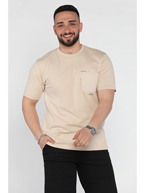 Mishar İtalia Erkek Bisiklet Yaka Baskılı Tişört - S000372935-19927