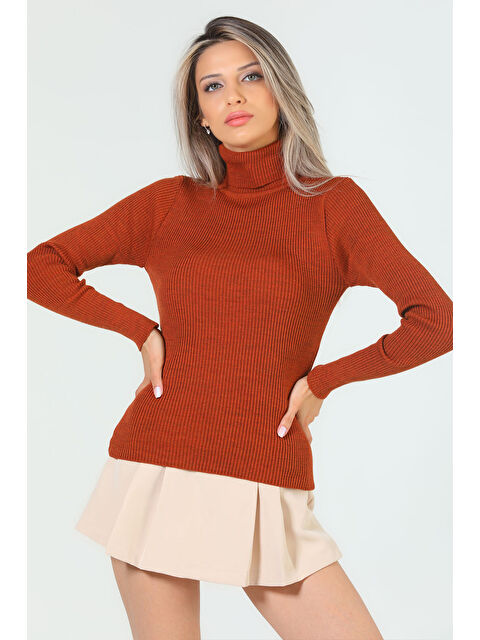 Gülseli Kadın Tam Balıkçı Yaka Elastanlı Triko Bluz - S000300460-18657