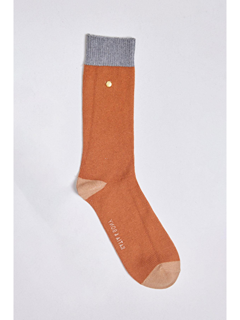 Katia And Bony Erkek Zımbalı Yün Soket Çorap Kahverengi - S000374670-19413