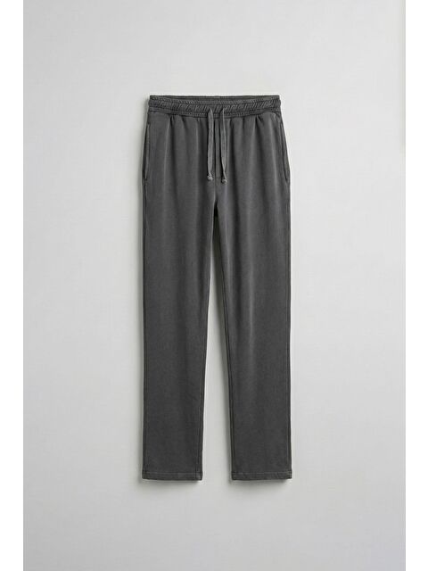 Abluka Online Erkek Yıkamalı Baggy Fit Eşofman Siyah - S000491513-19351