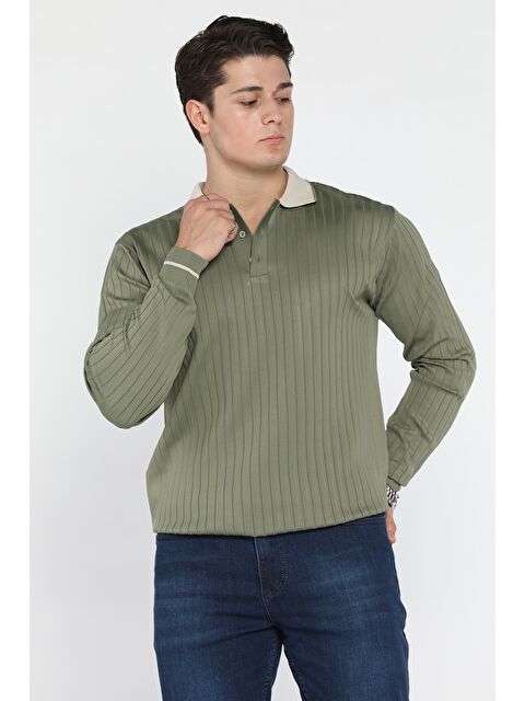 Mishar İtalia Erkek Polo Yaka Yarım Düğmeli Triko Kazak - S000491523-18547