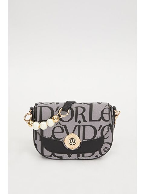 LEVİDOR Siyah Kumaş Dokulu Omuz Çantası 930277 - S000404466-19351