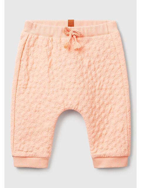 United Colors Of Benetton Bebek Jakarlı Logo Detaylı Dekoratif İpli Ribanalı Eşofman Altı - S000416630-37218