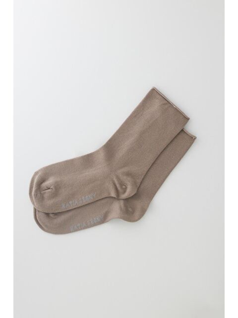 Katia And Bony Kadın Koyu Kahverengi Renkli Lastiksiz Modal Kumaş İnce Soket Çorap - S000207238-19291