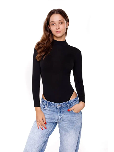 Kompedan Kadın Elastanlı Balıkçı Dik Yaka Uzun Kol Çıtçıtlı Badi | 0614 - S000207239-19351