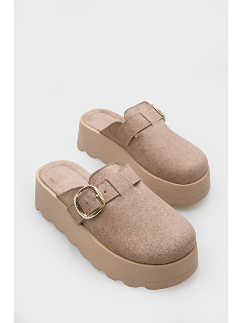 Capone Outfitters Minette Kürklü Süet Görünümlü Kadın Sabo - S000514281-26429