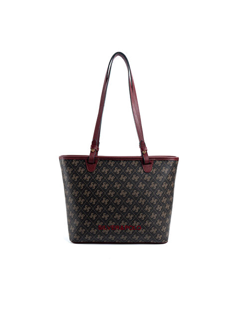 Silver Polo Kadın Omuz Çantası 1204-48217 SILVER POLO BAYAN ÇANTASI M178 KAHVE SARI-MAT BORDO - S000507523-19413