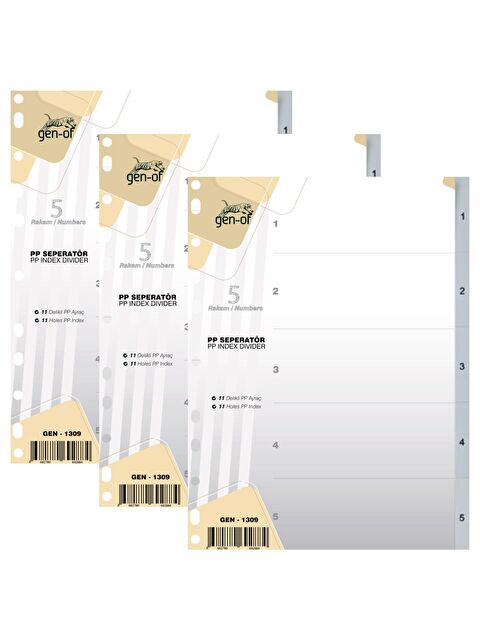 Gen-Of Ayraç Seperatör 1-5 Rakamlı 3 Adet (GEN-1309) - S000111429-27074