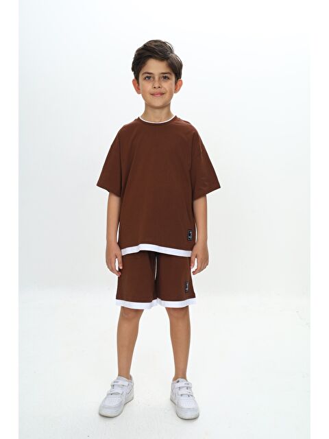 Toontoykids Erkek Çocuk Yazı Armalı Şortlu Takım - S000374512-19413