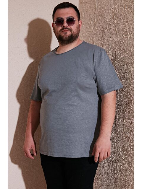 Buratti Pamuklu Regular Fit Büyük Beden Erkek Tişört 59020001B - S000178973-17354