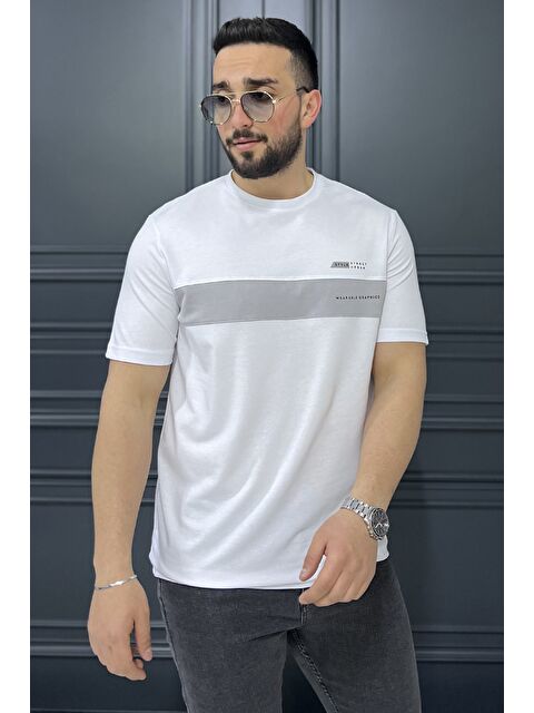 Mishar İtalia Erkek Bisiklet Yaka Baskılı Tişört - S000372989-20063