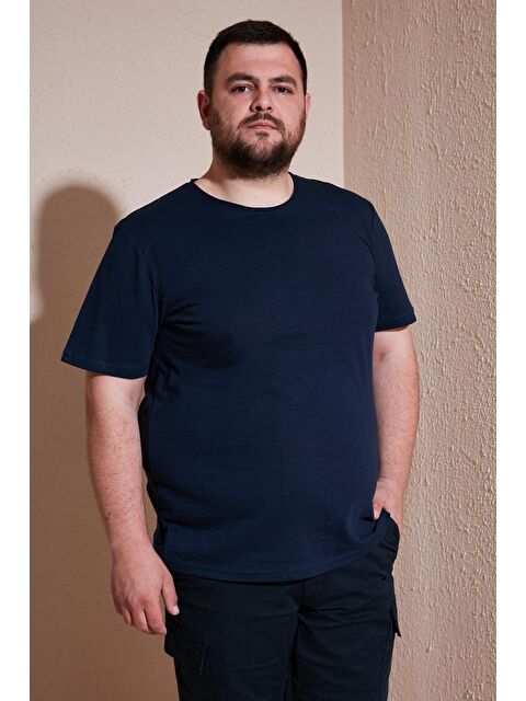 Buratti Pamuklu Regular Fit Büyük Beden Erkek Tişört 59020001B - S000178973-23093