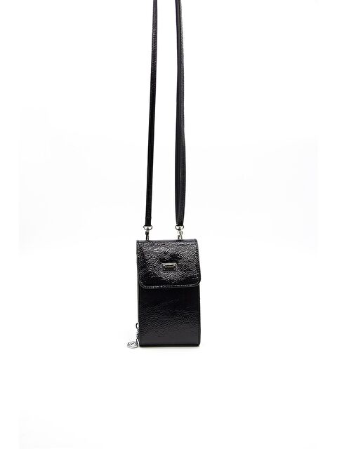 Silver Polo Kadın Siyah Telefon Çantası 889-35509 BAYAN CÜZDAN M78 SİYAH-KIRIŞIK RUGAN SİYAH - S000507539-19351