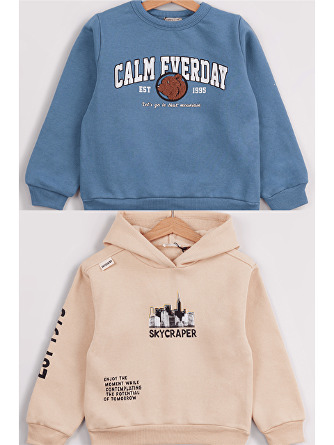 Mr Tuffy Erkek Çocuk 2'li Paket Basic Sweatshirt - S000317286-19965