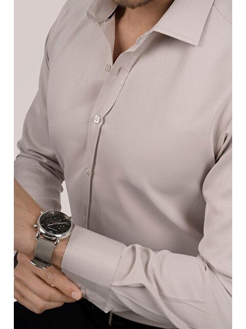 Etikmen Sütlü Kahve Slimfit Erkek Gömlek - S000177873-4280