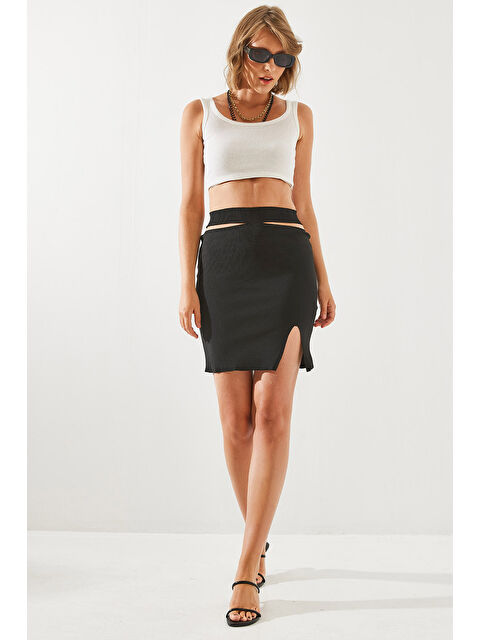 SHADE Kadın Bel Detaylı Yırtmaçlı Etek - S000271738-19351