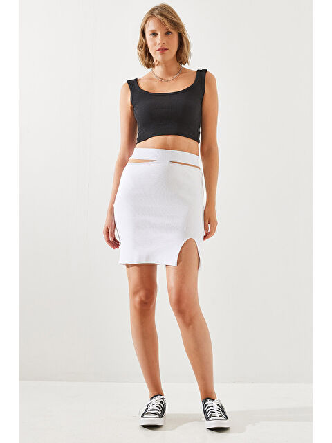 SHADE Kadın Bel Detaylı Yırtmaçlı Etek - S000271738-20063