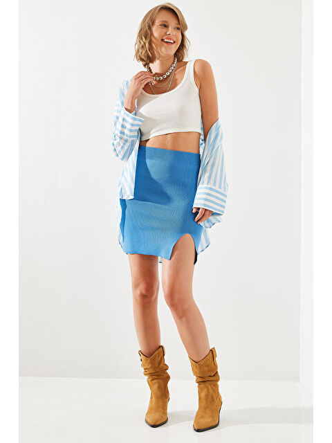 SHADE Kadın Yırtmaç Detaylı Basic Etek - S000271758-17234